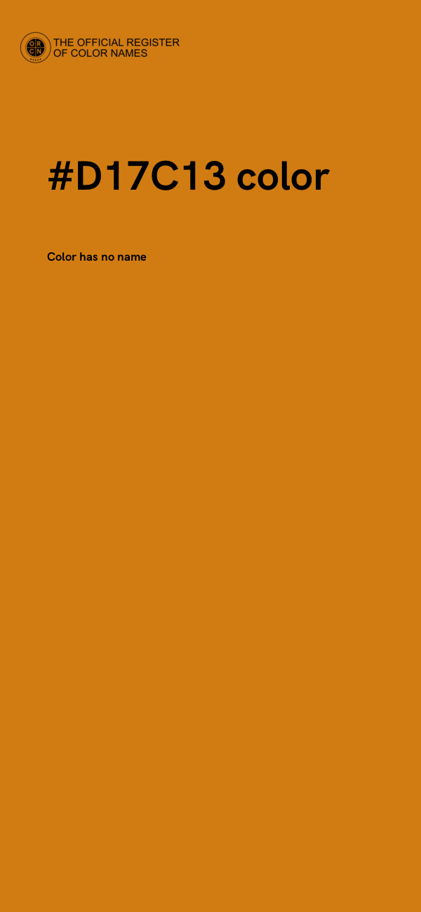#D17C13 color image