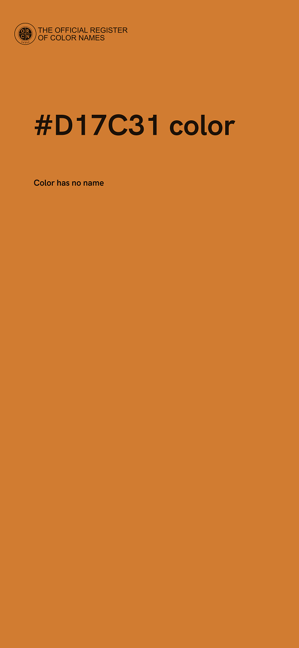 #D17C31 color image