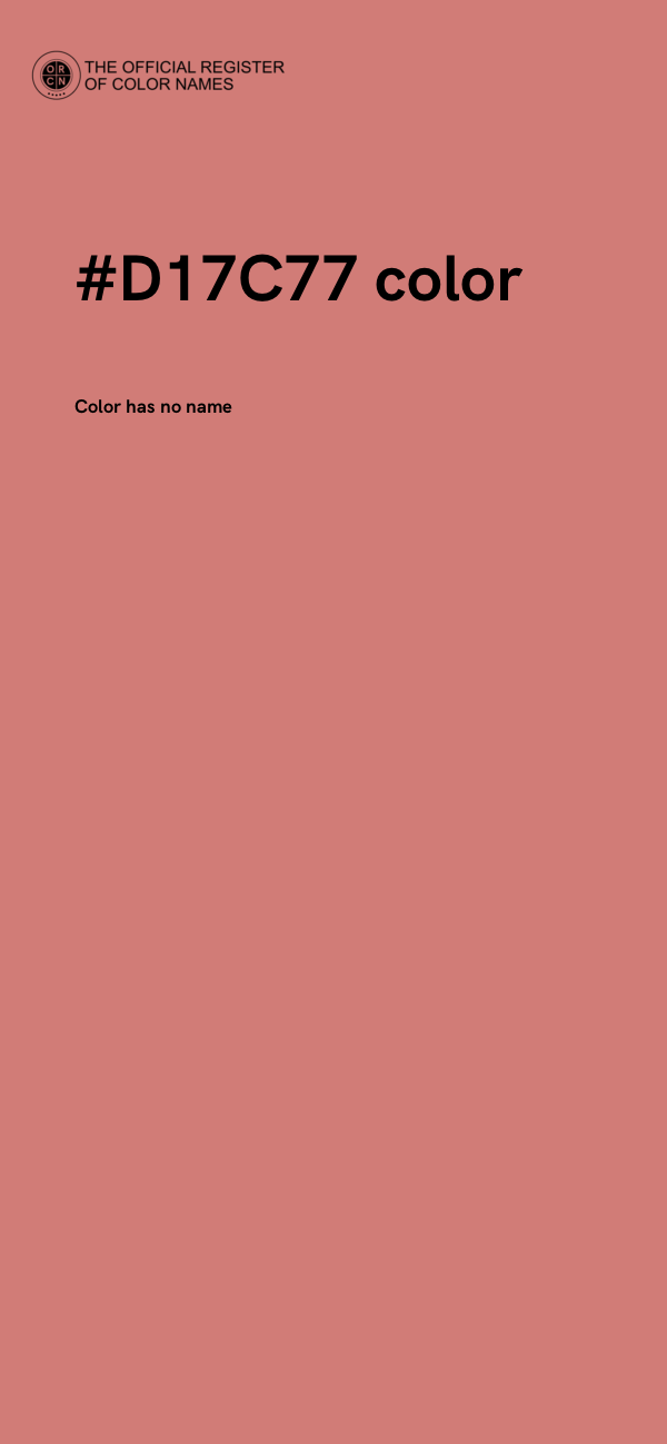 #D17C77 color image