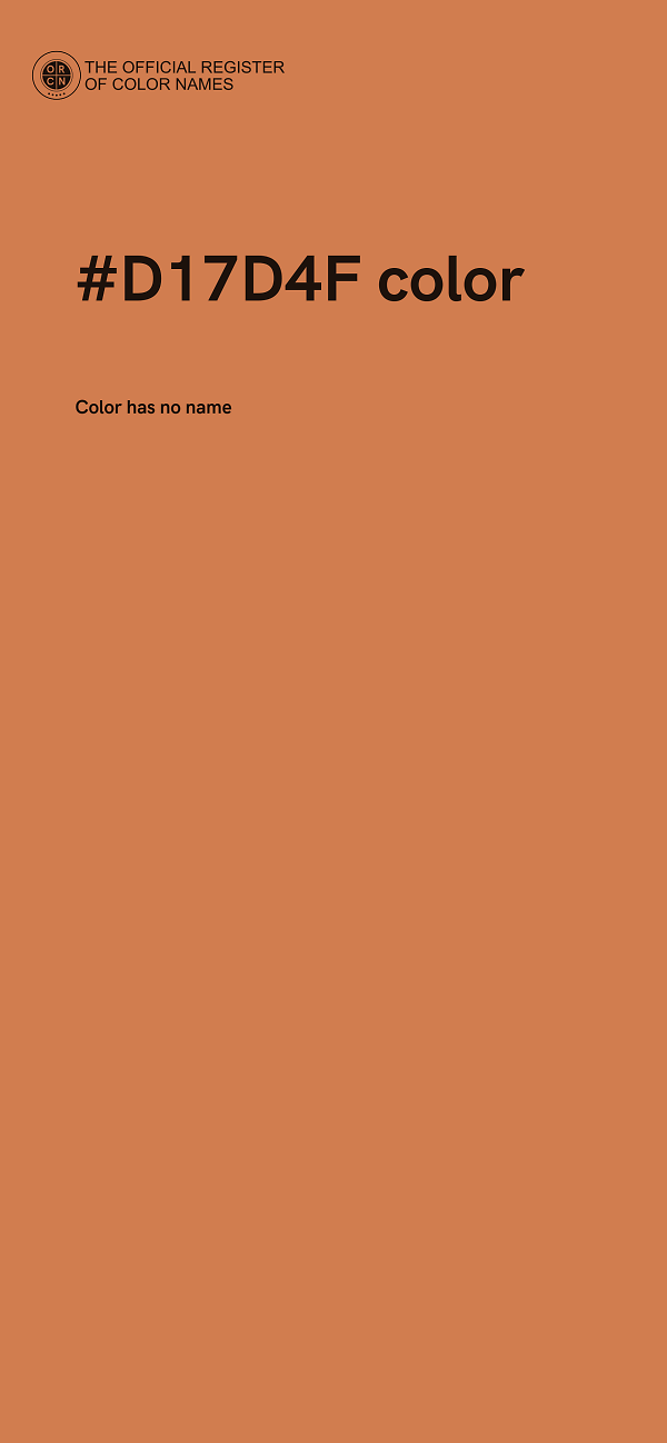 #D17D4F color image
