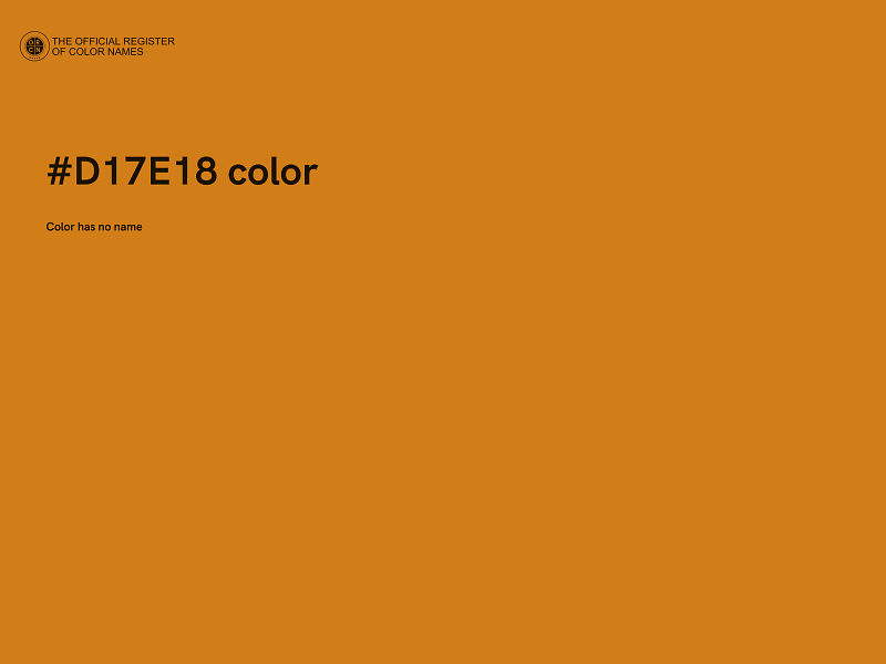 #D17E18 color image