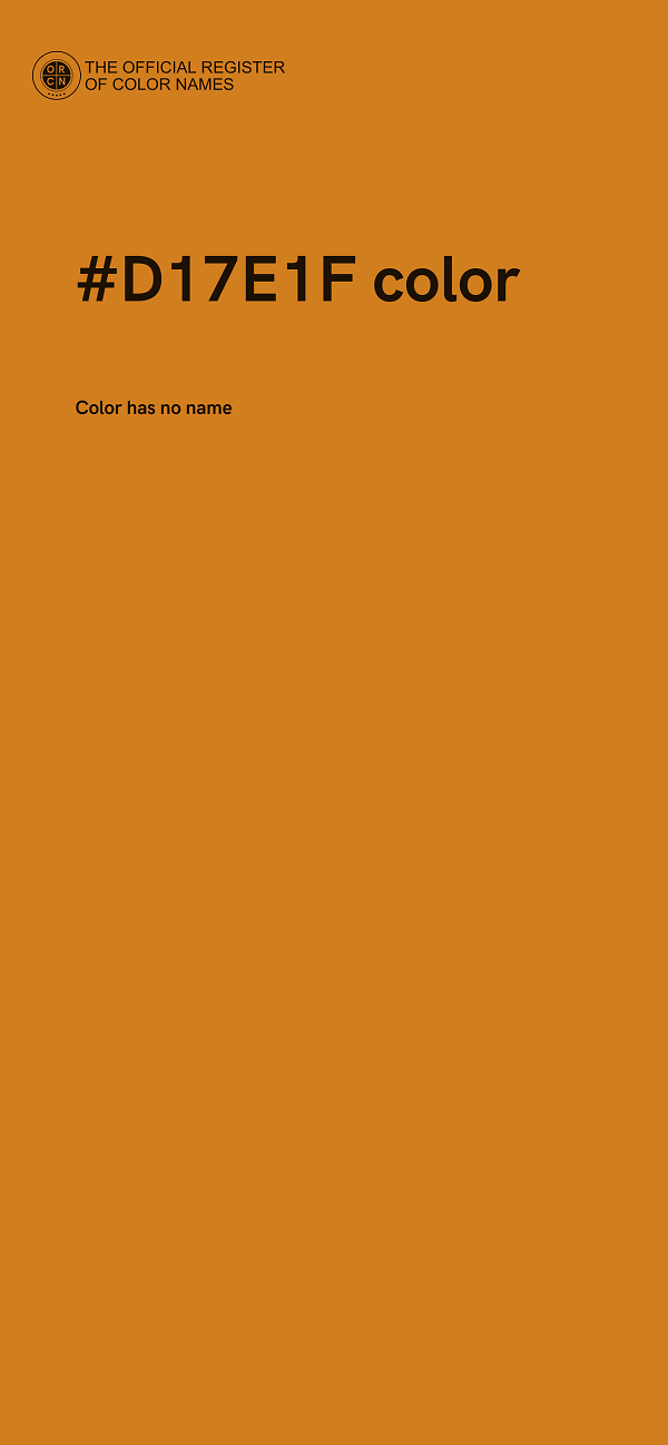 #D17E1F color image