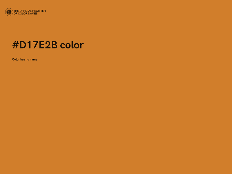 #D17E2B color image