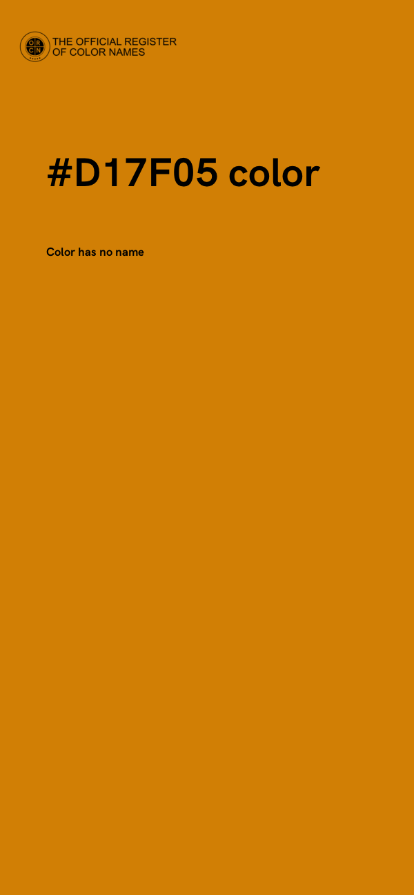 #D17F05 color image