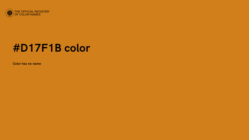 #D17F1B color image