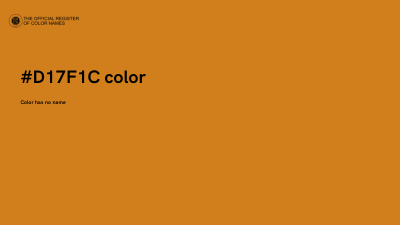 #D17F1C color image