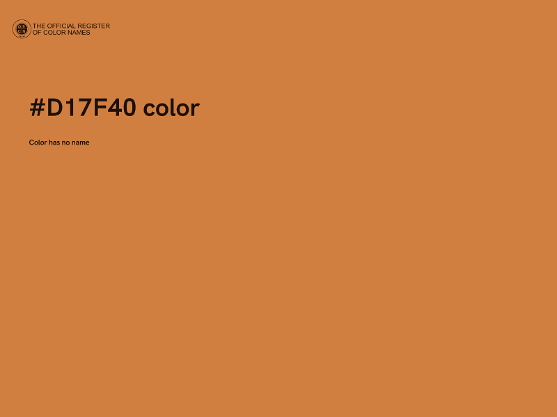 #D17F40 color image