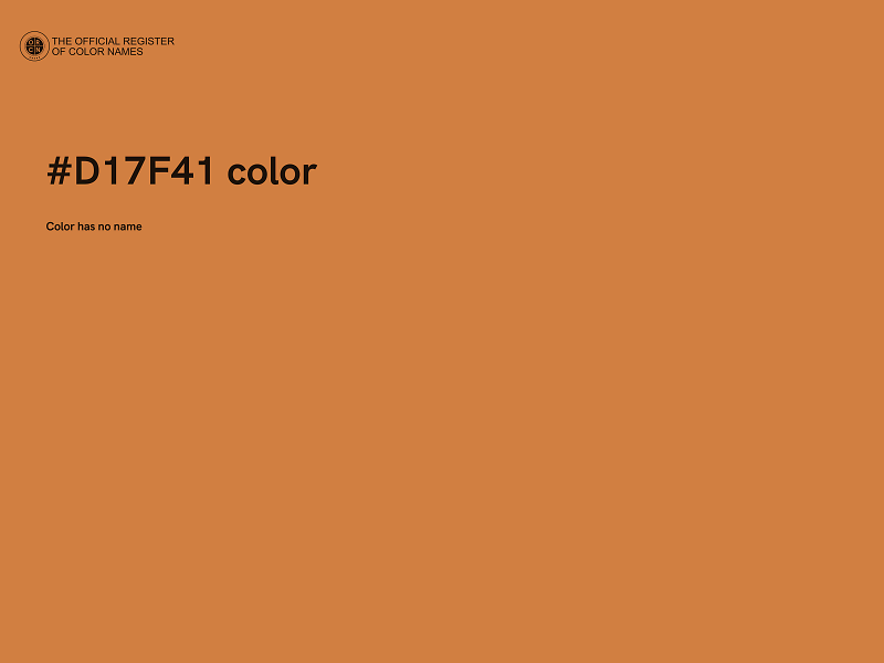 #D17F41 color image