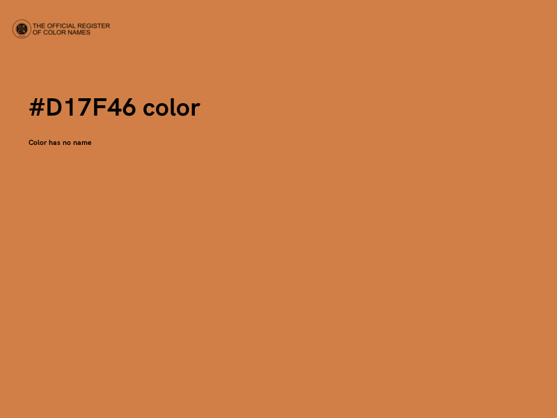 #D17F46 color image