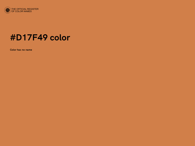 #D17F49 color image