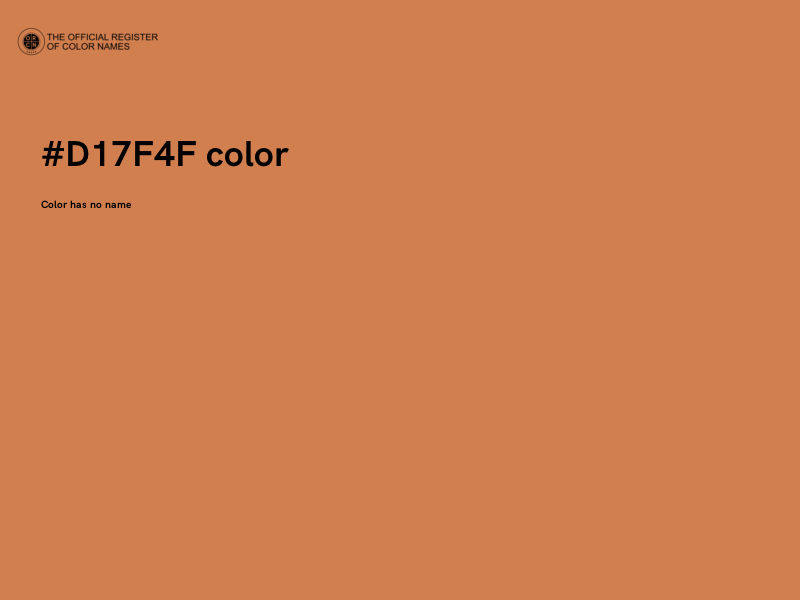 #D17F4F color image