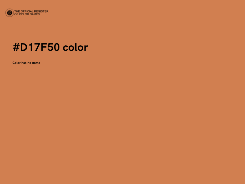 #D17F50 color image