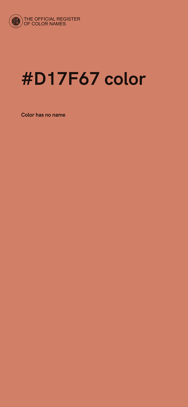 #D17F67 color image