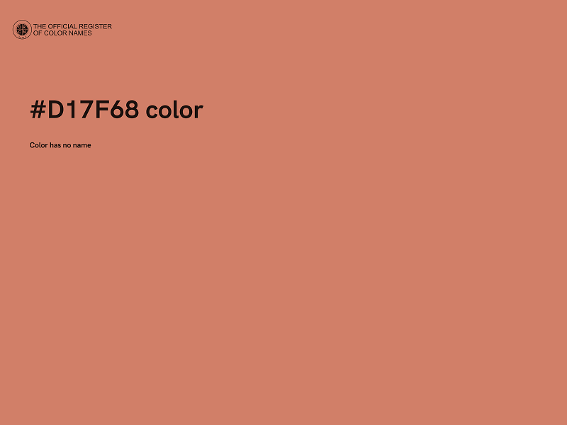 #D17F68 color image