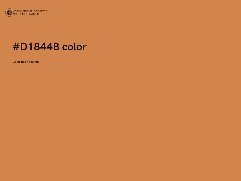 #D1844B color image