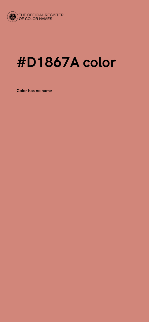 #D1867A color image