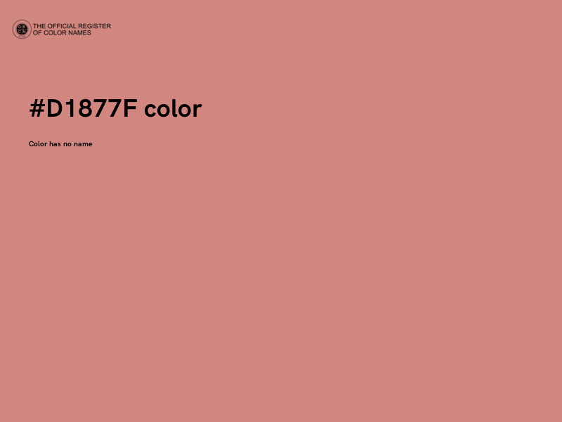 #D1877F color image
