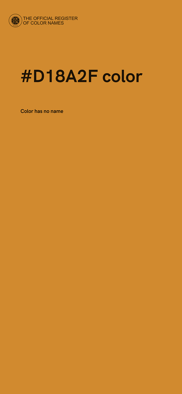 #D18A2F color image