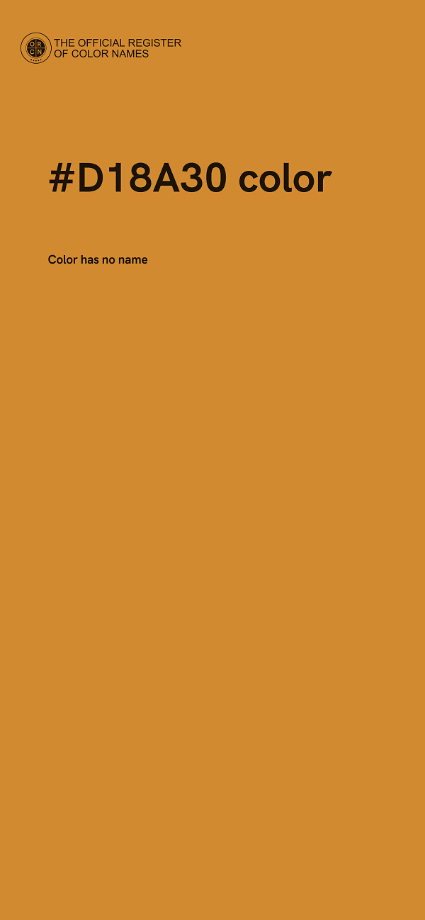 #D18A30 color image