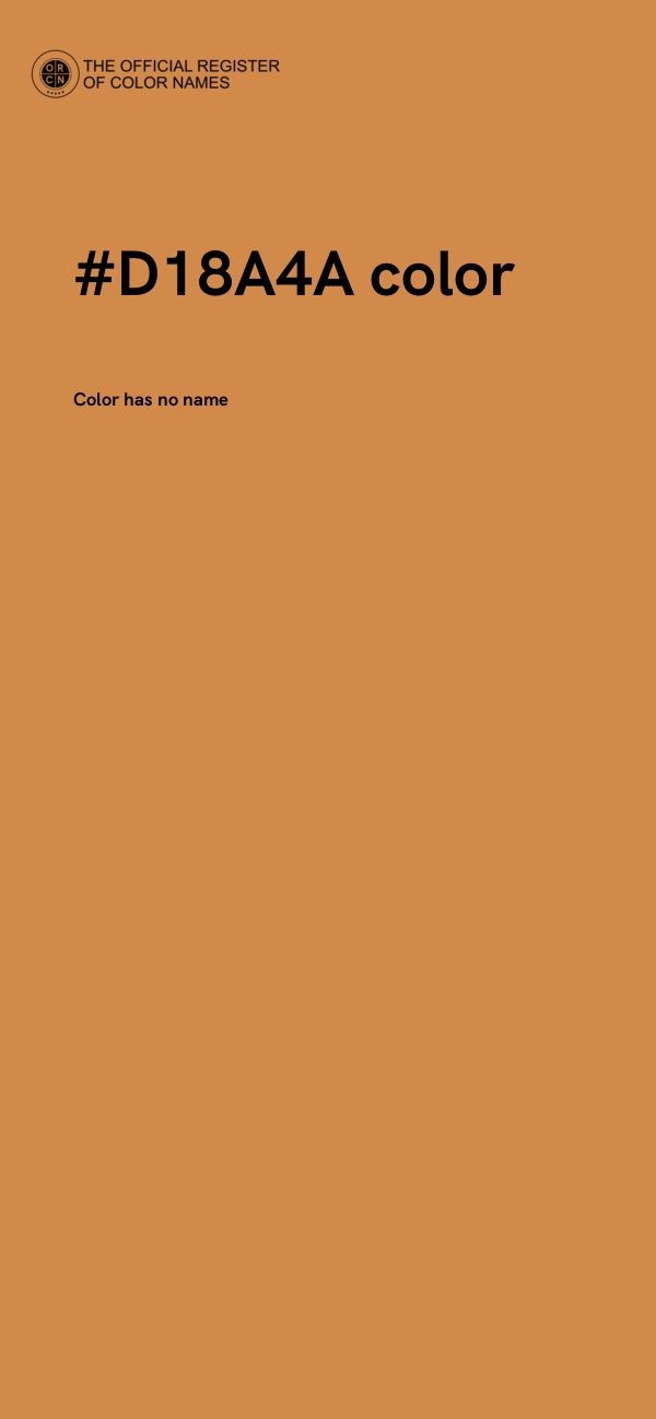 #D18A4A color image