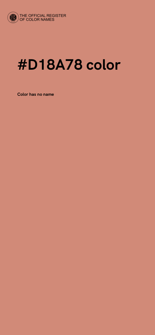 #D18A78 color image