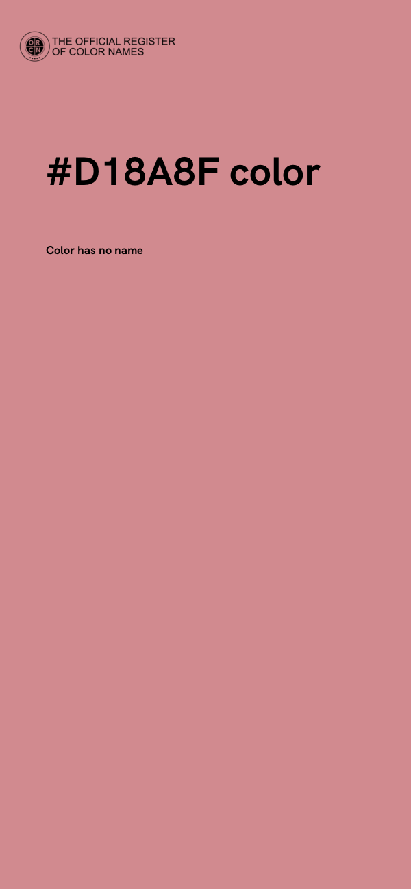 #D18A8F color image