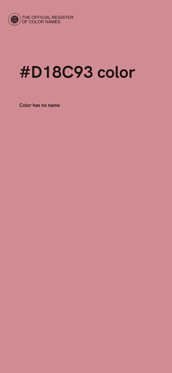 #D18C93 color image