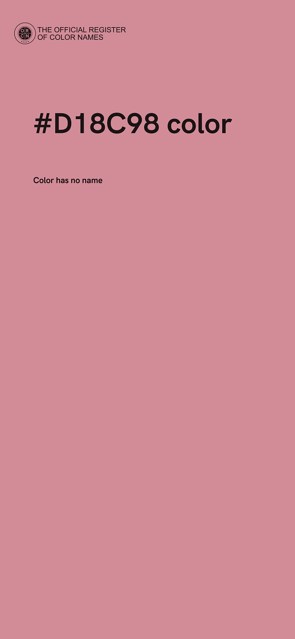 #D18C98 color image