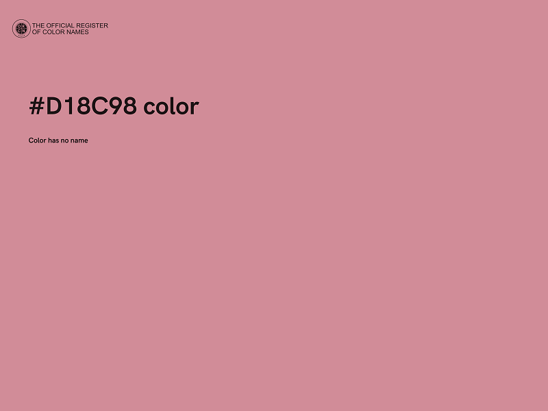 #D18C98 color image