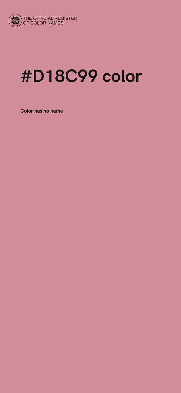 #D18C99 color image