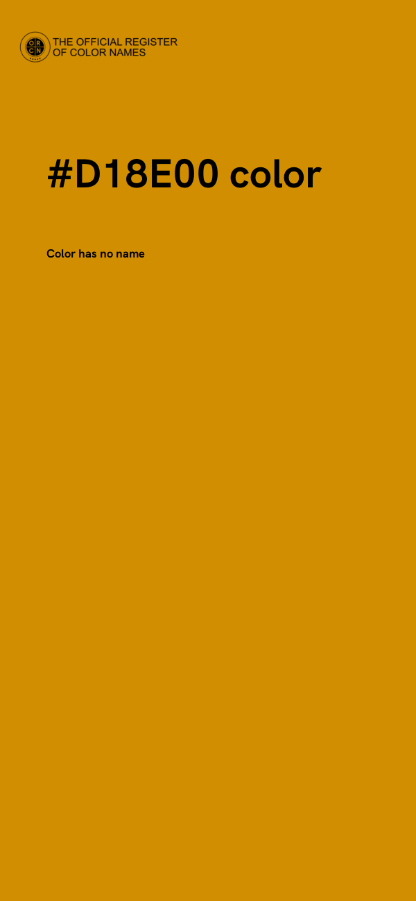 #D18E00 color image