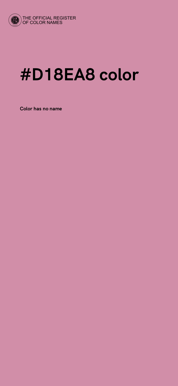 #D18EA8 color image
