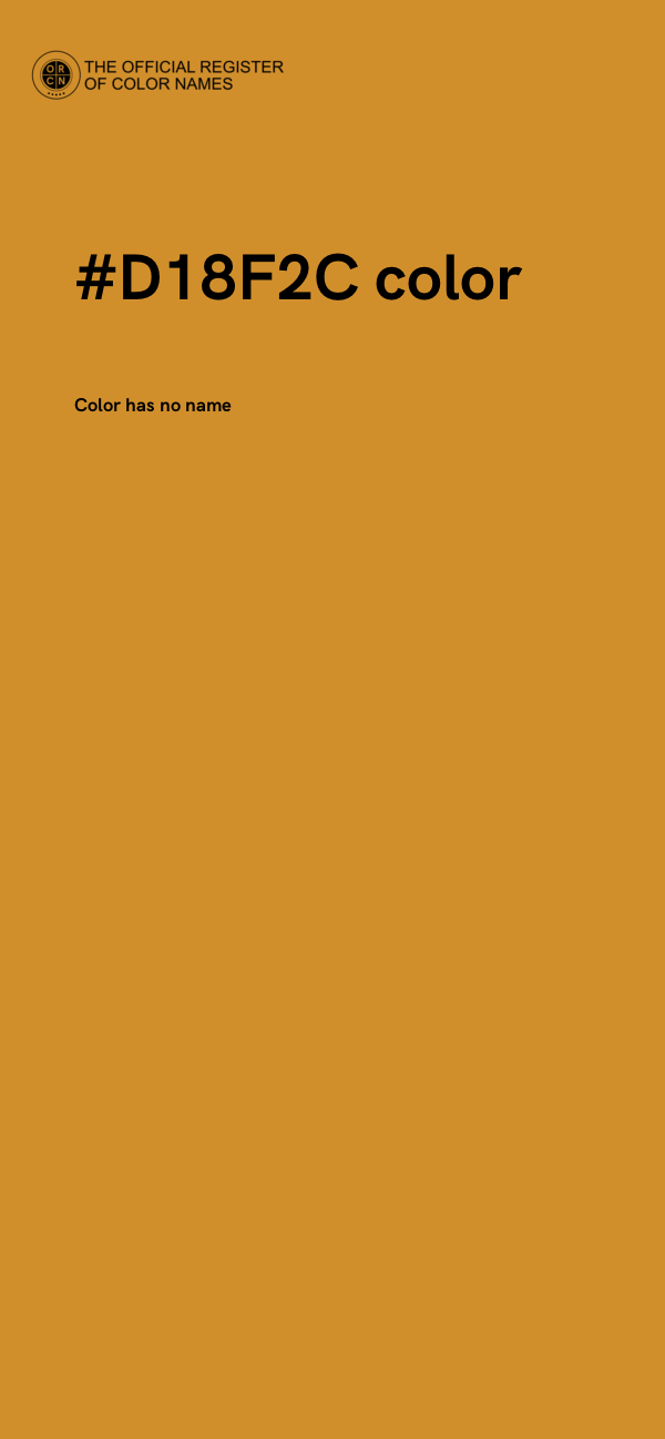 #D18F2C color image