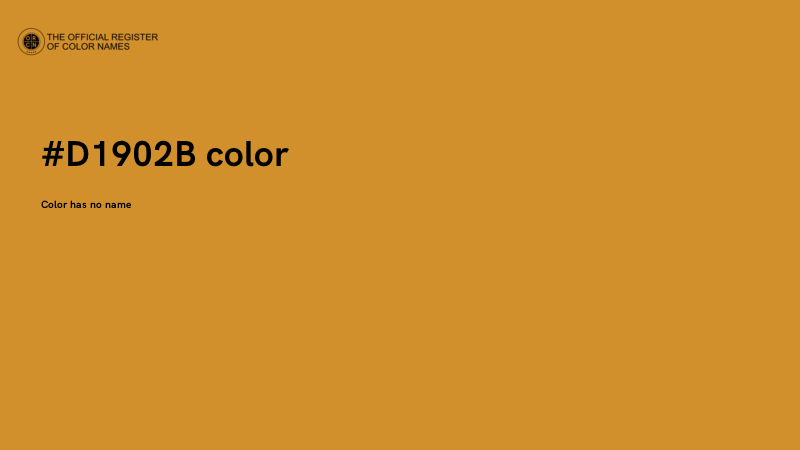 #D1902B color image