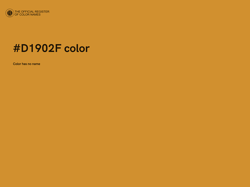 #D1902F color image