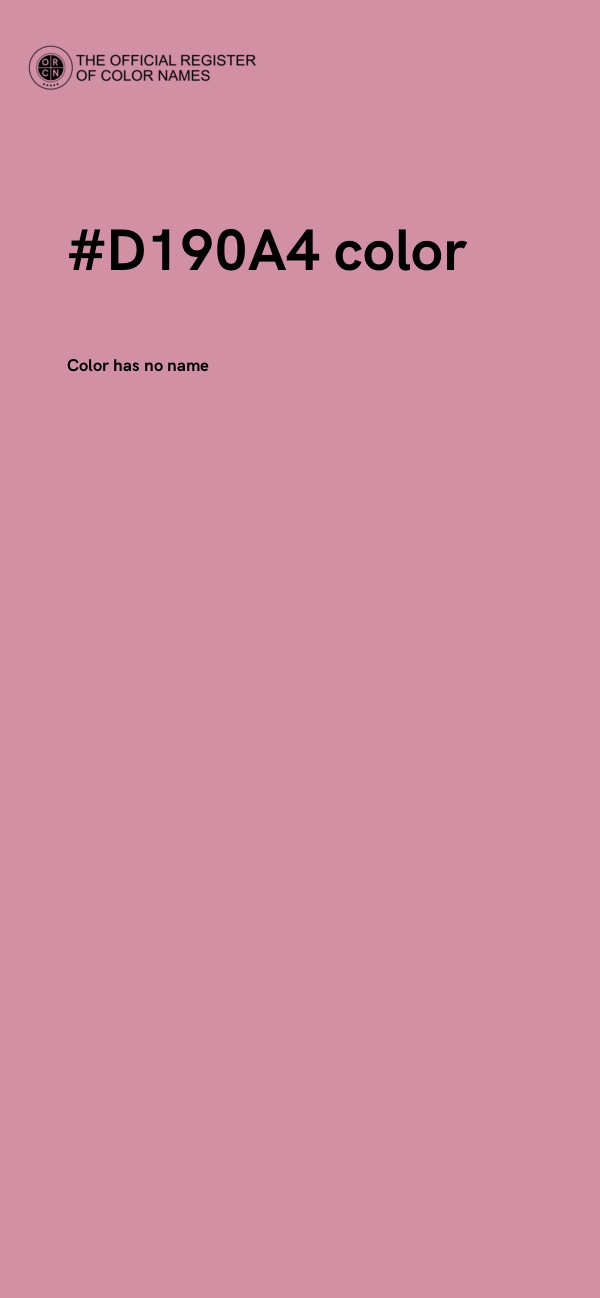 #D190A4 color image