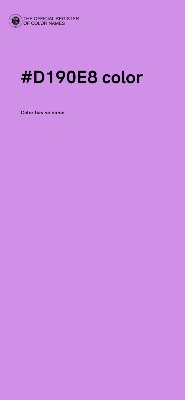#D190E8 color image