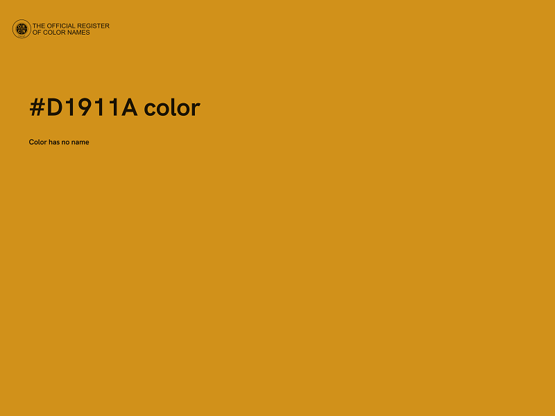 #D1911A color image