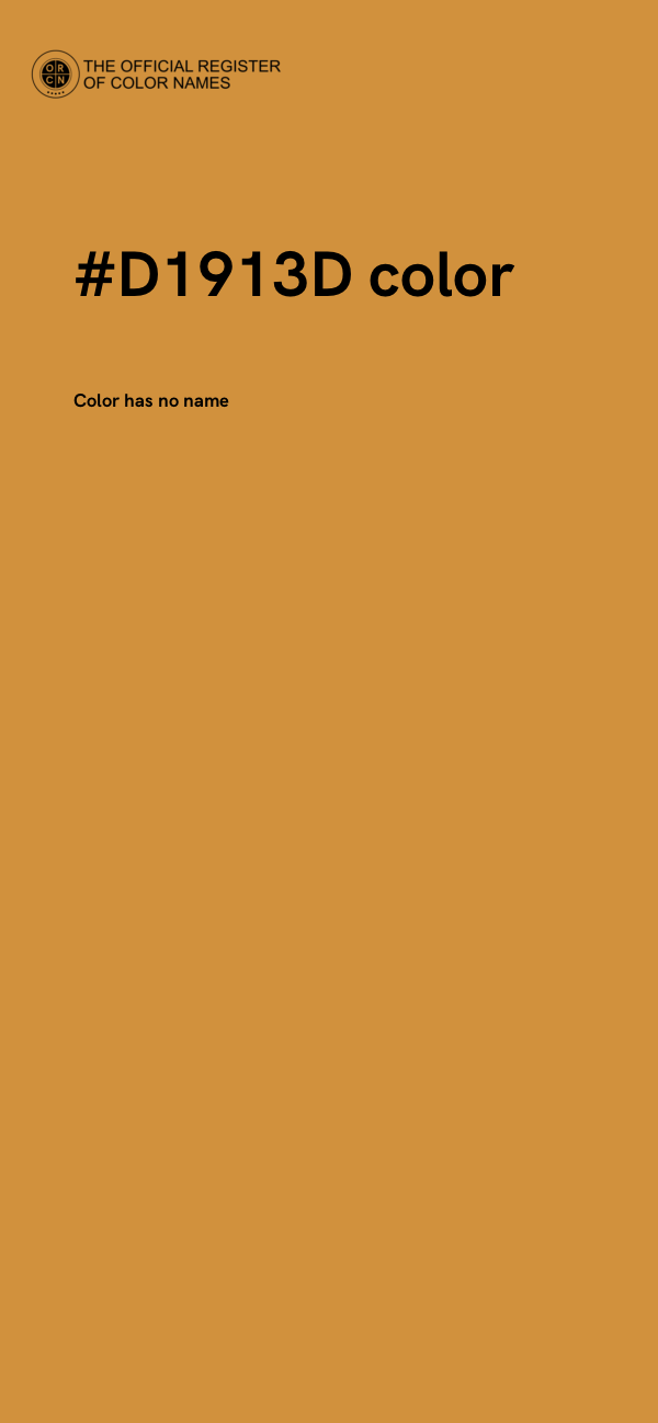 #D1913D color image