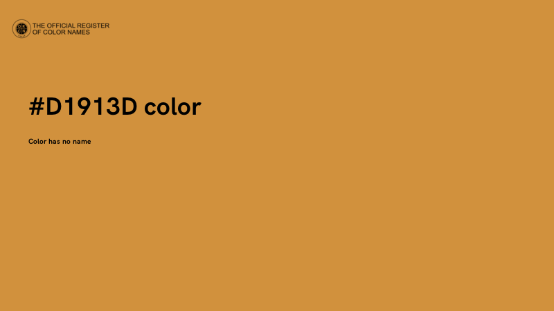 #D1913D color image