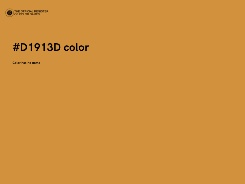 #D1913D color image