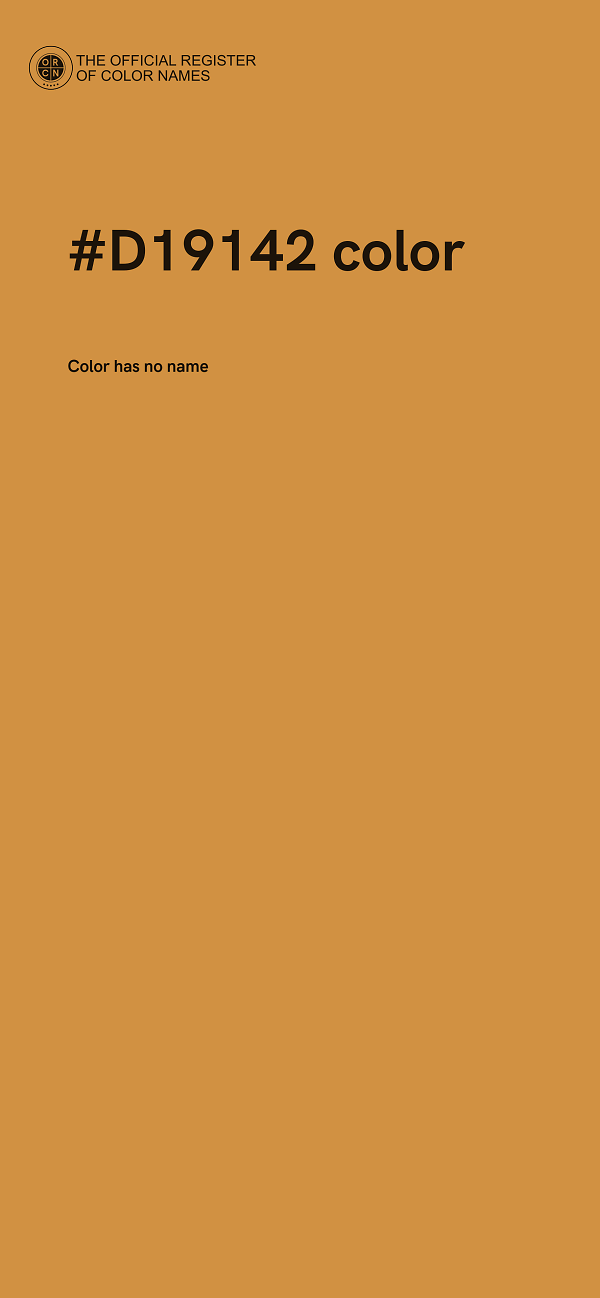 #D19142 color image