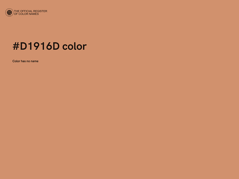 #D1916D color image