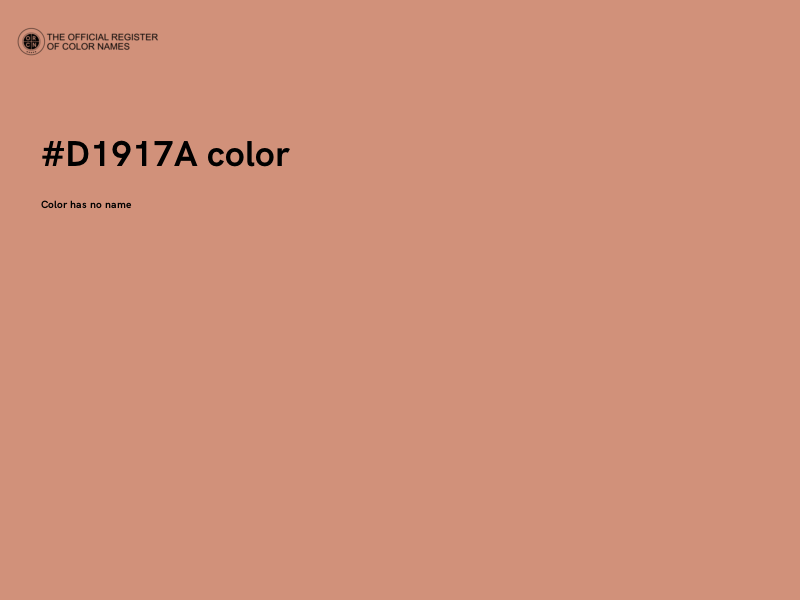 #D1917A color image