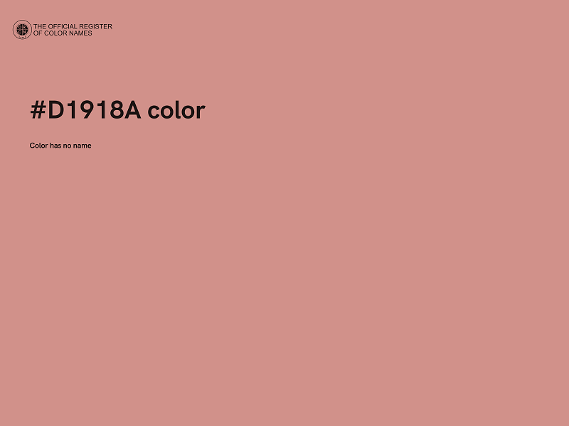 #D1918A color image