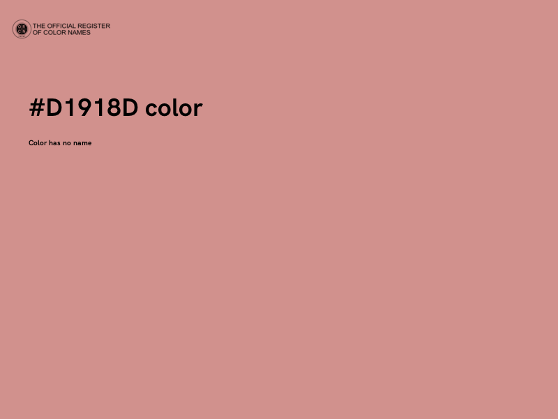 #D1918D color image