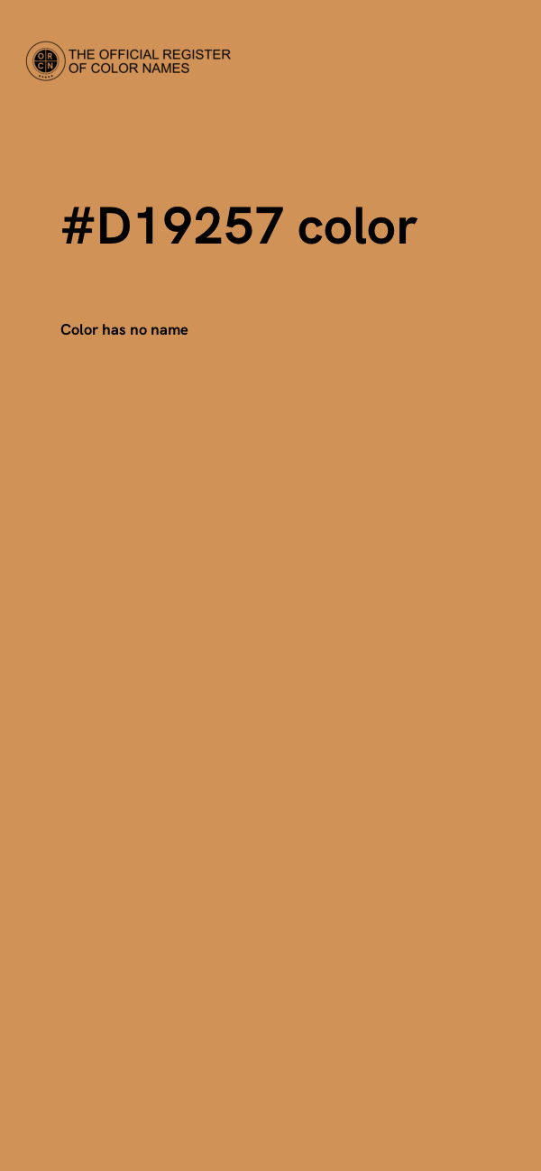 #D19257 color image