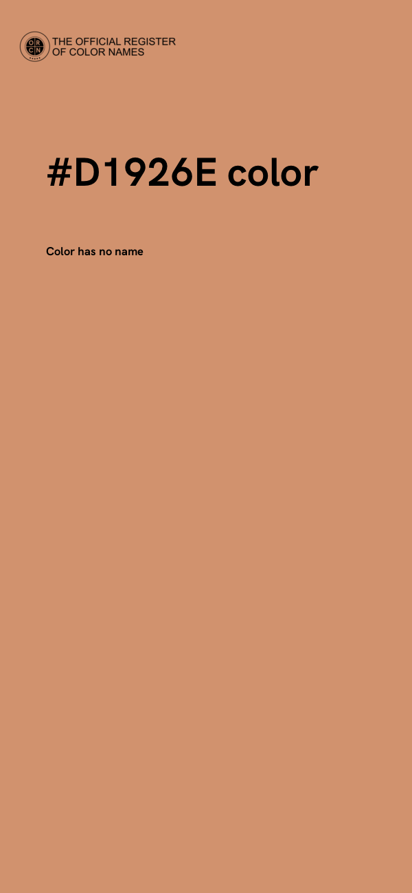 #D1926E color image