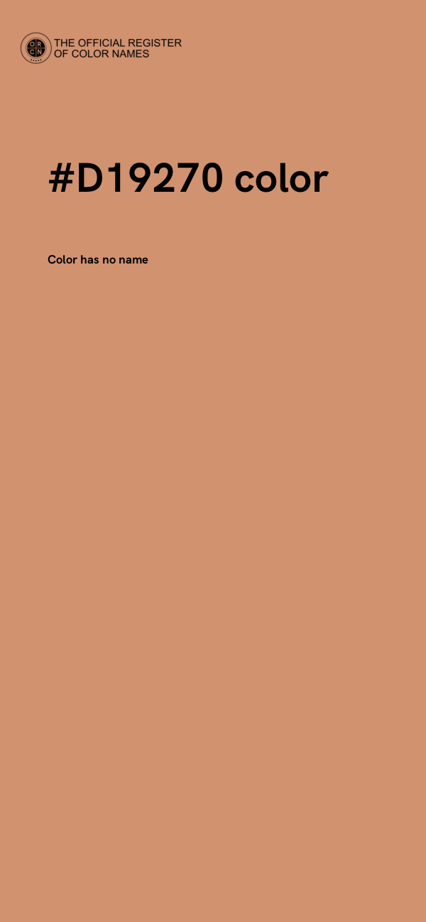 #D19270 color image