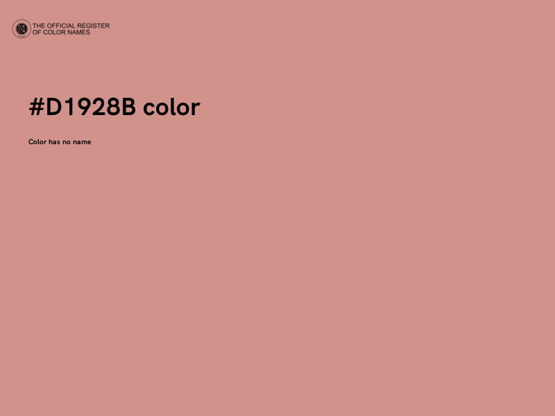 #D1928B color image